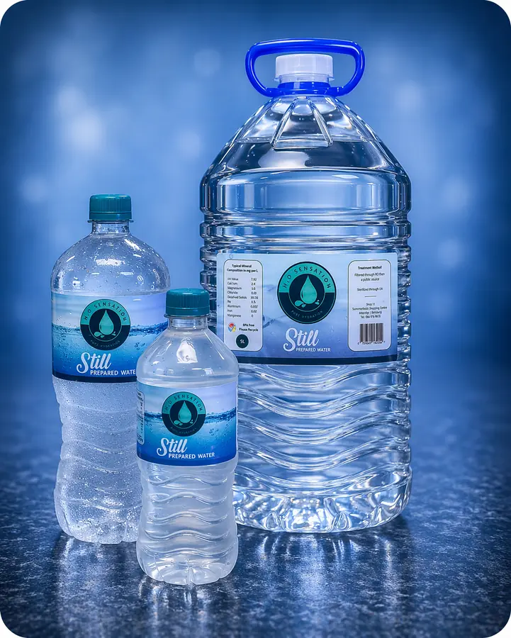 Purified still water bottle