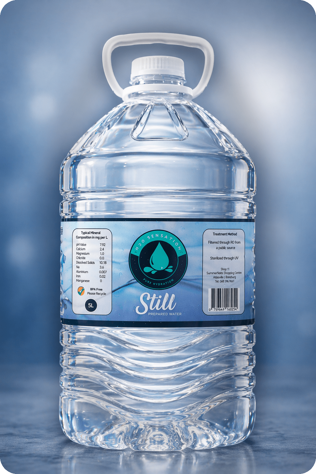 H2O Sensation 5 litre bottle