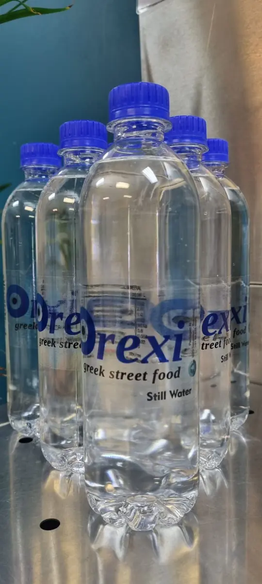 Orexi branded still water bottles