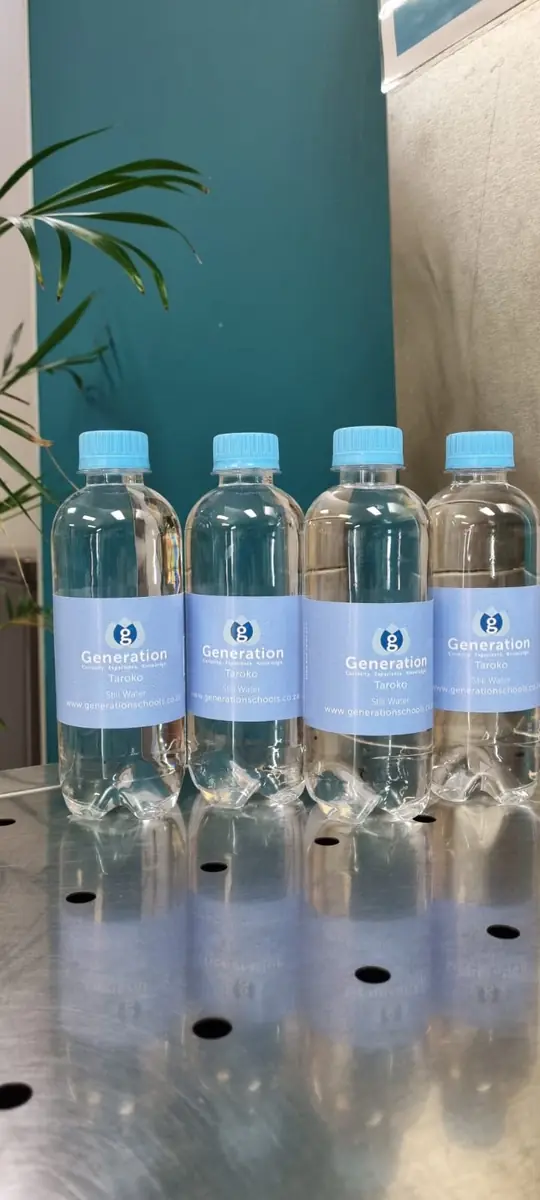 Generation Schools custom branded water bottles