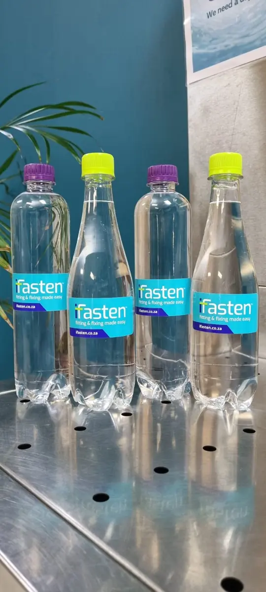 iFasten branded water in multiple bottle styles