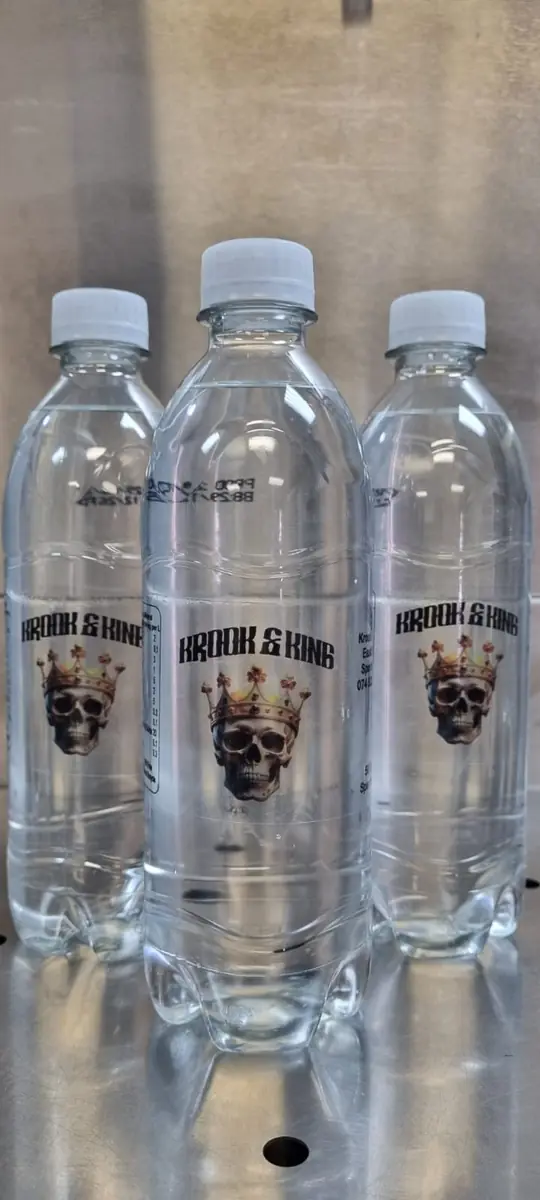 Krook and King custom branded water bottles