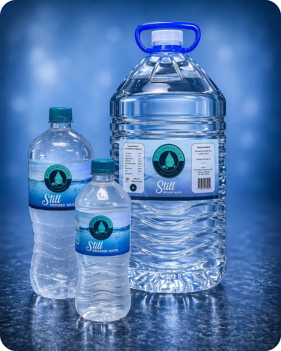 H2O Sensation purified water bottle in Boksburg